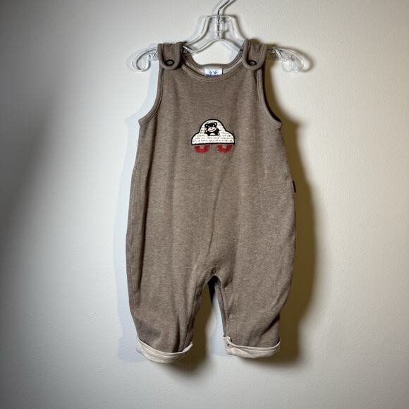 Carter's Other - Vintage Carter’s Baby Romper Overalls 12M Brown Bear Car Applique One Piece
